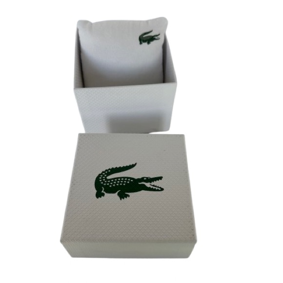 Lacoste Authentic Watch Presentation Gift Box Padded Pillow Manual White Green